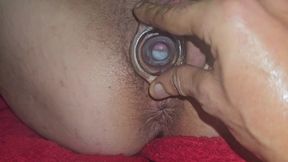 Sexywifedd 1st time fisting herself