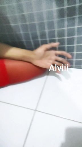 Sexy Crossdresser Hijab Red Lingerie Hot