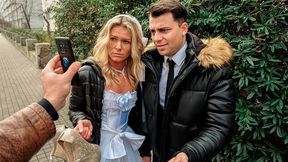 Big debt is the reason why the girl is fucked in the grooms presence