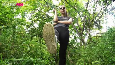 You shine my sneakers in the forest
