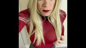 Crossdressing compilation of Slutty sissy Madison CD in lingerie heels ans stockings