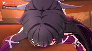 ass wrecked in Genshin Impact hentai creampie mess