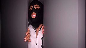 Masked Thief Breaks Into The House Of The Incredible Mariana Martix And She Offers Him Her Big Tits As A Gift