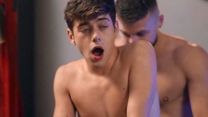 DrillMyHole: Tattooed Devy young twink doggy fucking video