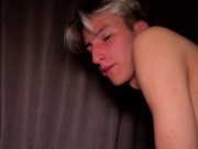 I jerk off my HUGE Dick . Stepdad helps me cum
