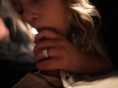 Great ass blonde blowjob and fucking POV