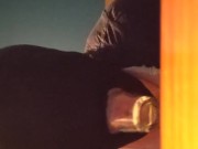 Slave gets Bimbo Lips with Shot Glass