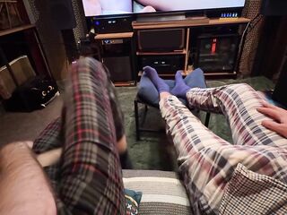 I invited my str8 ally over, turned on porn and got him to wank with me.
