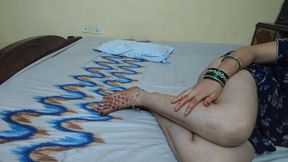 Foot job by bhabhi and sex chudai by devar