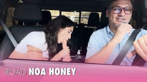 Swiss beauty with huge tits and ass sucks and rides dildo like crazy in the car - Juan Bustos ROAD