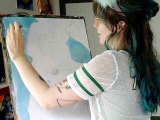 a very very wicked self portrait painting