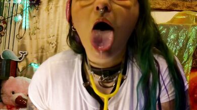 Goth Latex Nurse Destroys Smoking Slave Facesitting Joi Gushing Blowjob