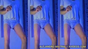 V&iacute_deo fetiche en trusa azul Alejandro Mistral
