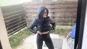Outdoor sex romp with mature babe &mdash;  raw in woods &mdash;  nasty as hell!