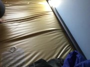 Another jack-off cum on waterbed vid