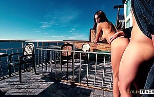 Goldteachers, cool fucking my stepsister on the balcon