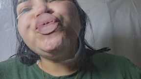 wet kisses against the glass