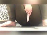 Naughty Teen Plays With stepsisters Toothbrush Through Yoga Pants