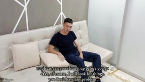 Giving All My Milk to the Horny Employee of My House Cum in Mouth - Porn in Spanish