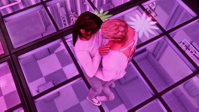 horny femboy gets juicy cumshot in club bathroom (sims gay porn)