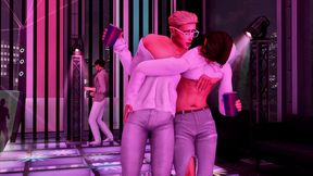 horny femboy gets juicy cumshot in club bathroom (sims gay porn)