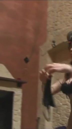 Humiliating fingering big dildo penetrated in guy ass