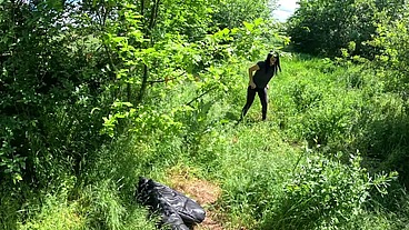 Hot outdoor blowjob and cum play with a down-jacket 269