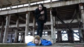 SARAH - Abandoned house and humiliated bitch!