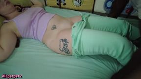 bratty anastasia rose gets diapered by stepdad and cum in diaper