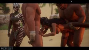 Two Big Men Fucking a Hot Girl in Every Hole - Wild Life