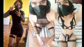 femboy trapyale locked up and having fun in his room with his lingerie part2