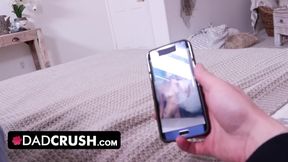 DadCrush - WRONG NUMBER! Horny stepdaughter sends her stepdad nudies by mistake and makes him cum