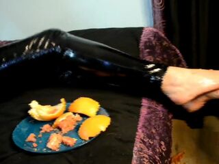 Creepy Halloween video. Sweet nasty. Food fetish, foot fetish.