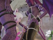 3some succubus futas and foxy girl