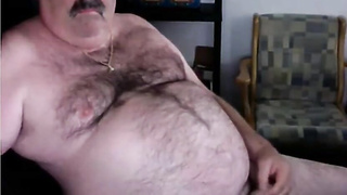 Granddad Jizzes: Amateur Dad Faps on Webcam