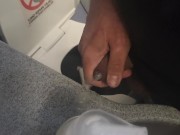 Jacking off on an airplane