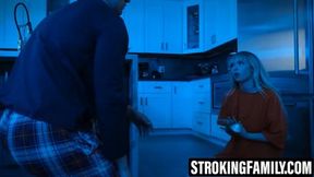 Lilly Bell punished by hung stepbro for breaking heirloom