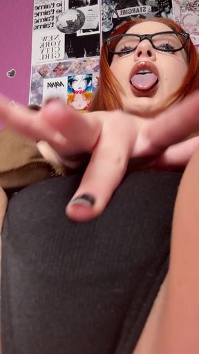 Rubbing my teen pussy and getting wet as fuck