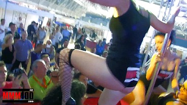 One colourful show with lesbian girls at the Erotic Festival SEB 2010 in Barcelona