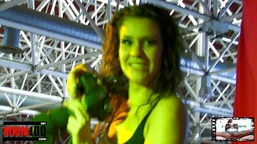 One colourful show with lesbian girls at the Erotic Festival SEB 2010 in Barcelona