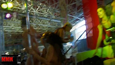 One colourful show with lesbian girls at the Erotic Festival SEB 2010 in Barcelona