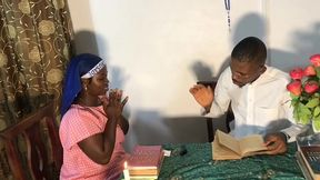 forgive me father for i have sinned: she came for confession, but ended up giving the priest a blow job and very hot sex until they are creampied in her pussy juices