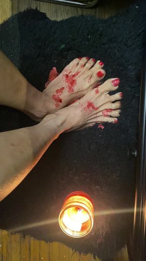 Candle Light on Tiny Feet with Sexy Toes