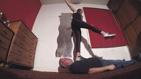 Jumping Stomping Sophie In Sneakers FLOOR CAM (4K)