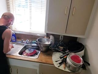A Sink Full Of Dishes & One Cute Cabana Hunk