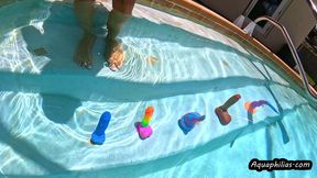 Aquaphilias- Mya Pleasure- Underwater DIldo Demos and reviews