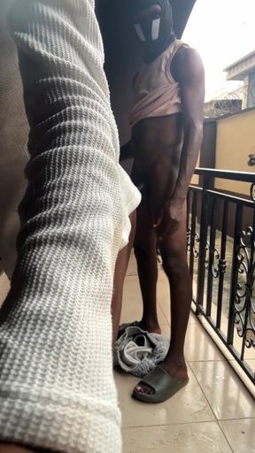 Almost Got Caught Smacking Outdoor with Straight Neighbor
