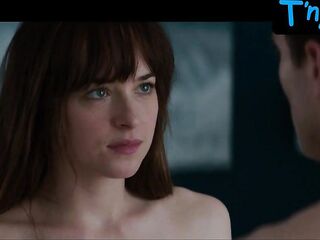 Dakota Johnson Breasts, Bush Scene in fifty Shades Of Grey