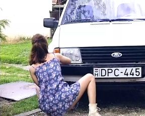 Perfect German teen fucked outdoors