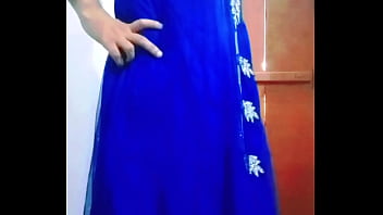Indian Gay Bottom Crossdresser Gaurisissy real xxx in blue Lehanga